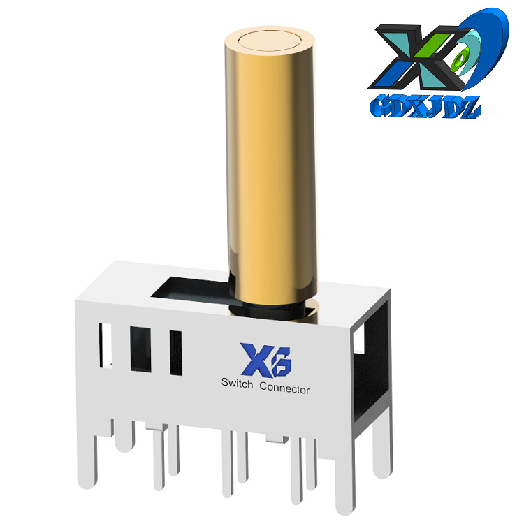 金属柄2档拨动开关两极 2极2档滑动开关批发 供应两位拨码开关6脚