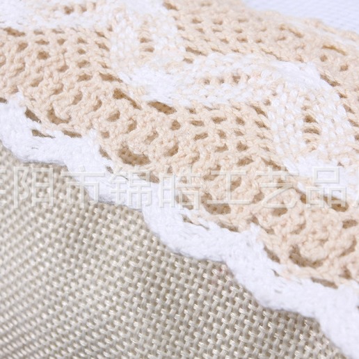 Jinhao Embroidery Factory Venta al por mayor Lu bordado estampado de encaje punto de cruz almohada funda de cojín-Moon Angel