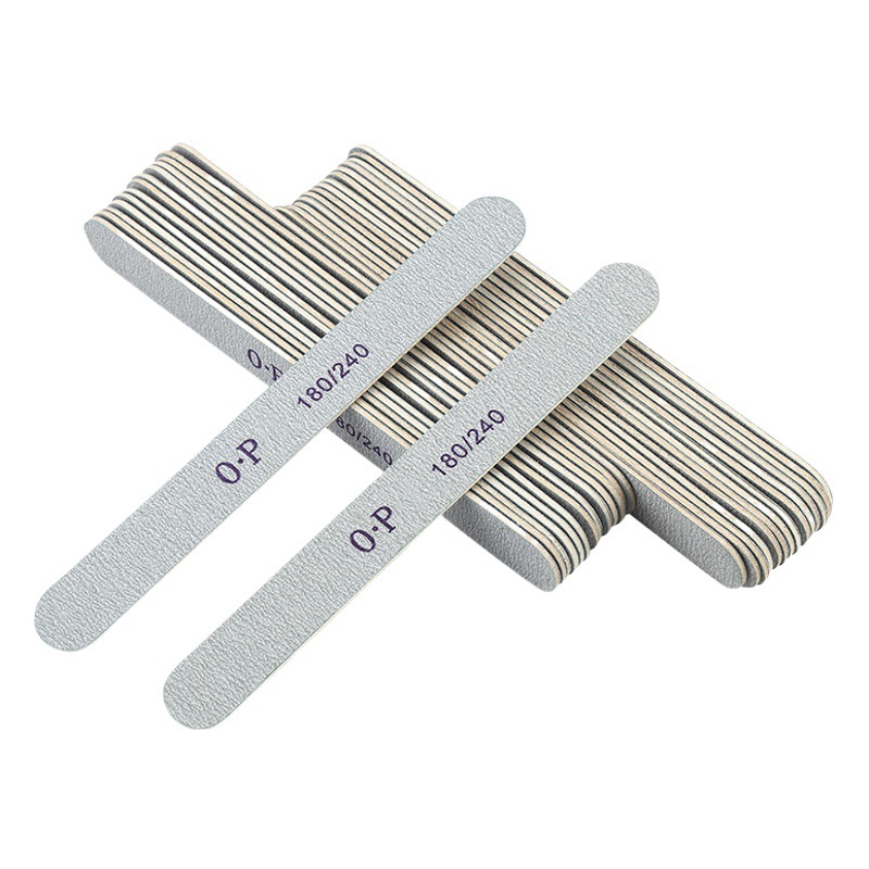 In-Stock Double-Sided Wooden Nail File, Manicure File, Nail Polishing Strip, High-Quality Nail File Strips