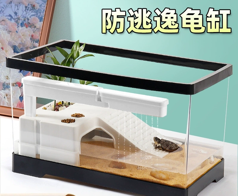 Бытовой резервуар для черепах, резервуар для разведения черепах, роскошная вилла с террасой, фильтр, экологический ландшафтный резервуар для бразильских черепах