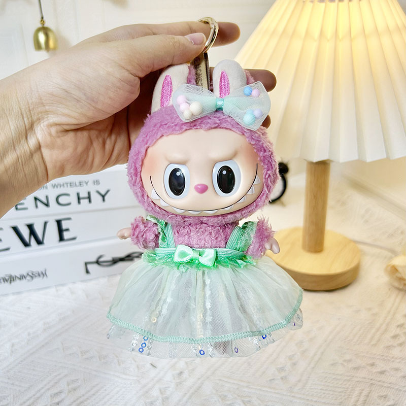 ソースメーカーのみの服】17cmペンダント ラブブ服 ブラインドボックス ラブブ人形 人形服 クールブラック カラフル|undefined