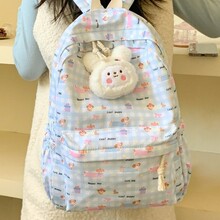 可爱蝴蝶结学生书包卡通猫咪少女背包日系初中生大学生双肩背包