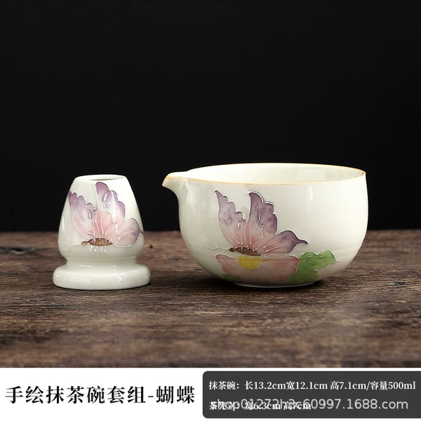 Matcha, set, hand painting