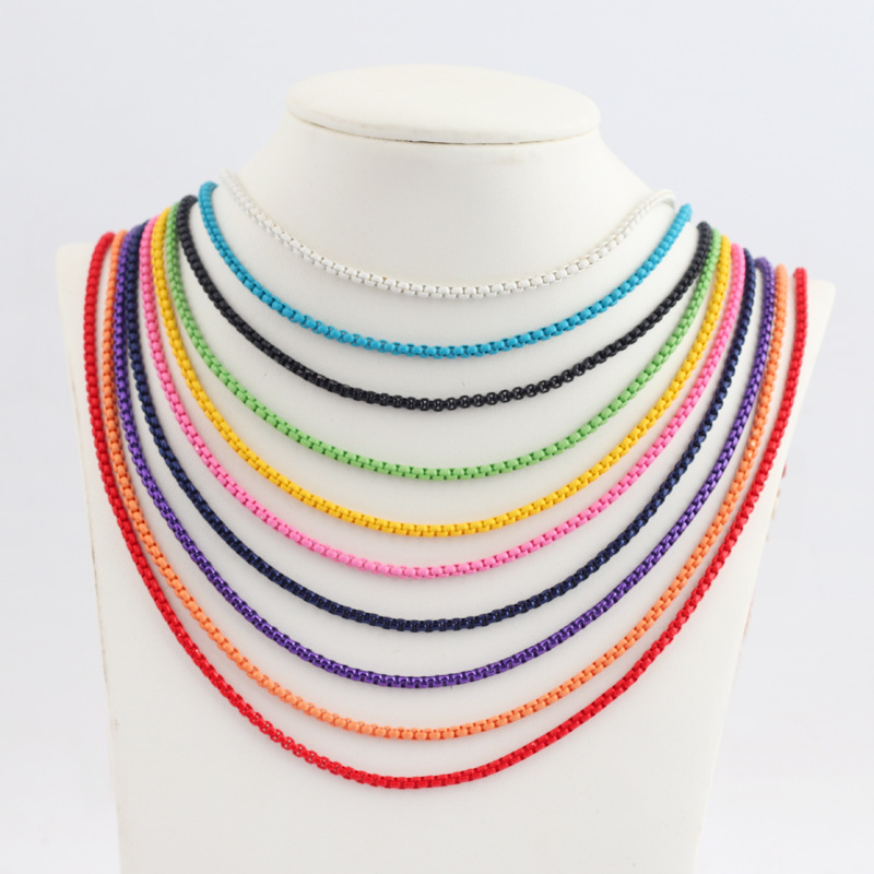 Simple Style Geometric Alloy Stoving Varnish Chain Necklace