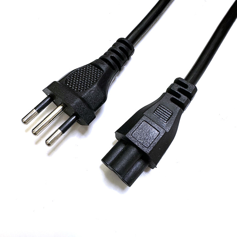 Enchufe italiano cable de alimentación tres enchufe cable de alimentación del ordenador portátil ciruela cola cable de alimentación 1,5 m