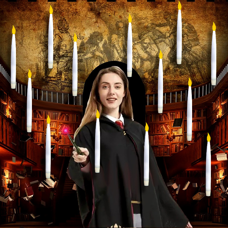 Transfronterizo nueva varita de control remoto LED vela electrónica Halloween varita mágica atmósfera decoración misterioso rendimiento apoyos