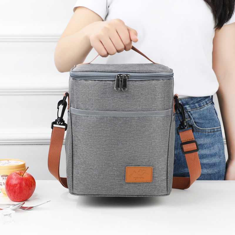 Bolsa de almuerzo portátil de gran capacidad bolsa de aislamiento de tela Oxford transfronteriza bolsa de hielo inclinada bolsa de picnic al aire libre bolsa de preservación