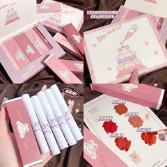 五支裝獨立包裝唇釉套裝啞光霧面絲絨學生黨顯白平價滋潤網紅口紅