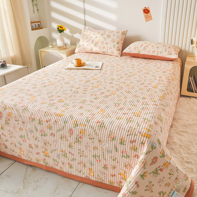 2025 nuevo estilo cubierta de cama de verano tatami de una pieza especial sábana acolchada cubierta de cama dormitorio individual juego de tres piezas