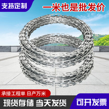刀片刺绳防攀爬刀刺网学校围墙围网刺丝滚笼热镀锌刀片刺网批发