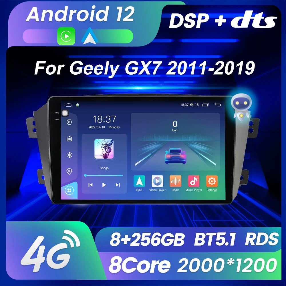 Suitable for Geely GX7 11-19 modified Android large screen mid-control vehicle navigation M6Pro 8+256G