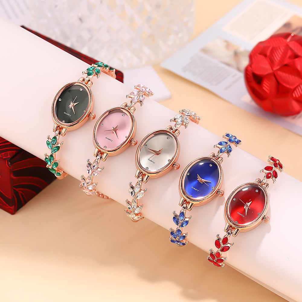 Fashionable Oval Bracelet Watch, Light Luxury, High-End Retro Small Women's Watch, Quartz Watch, Student Watch