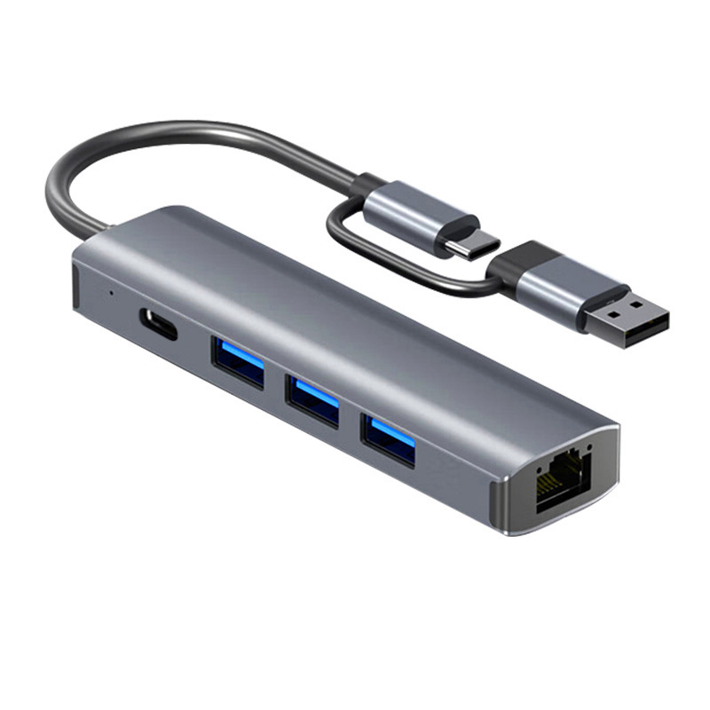 プライベートモデル新製品ダブルヘッド5 in 1拡張ドック拡張ドックusb3.0アップル華為ノートハブを適用|undefined