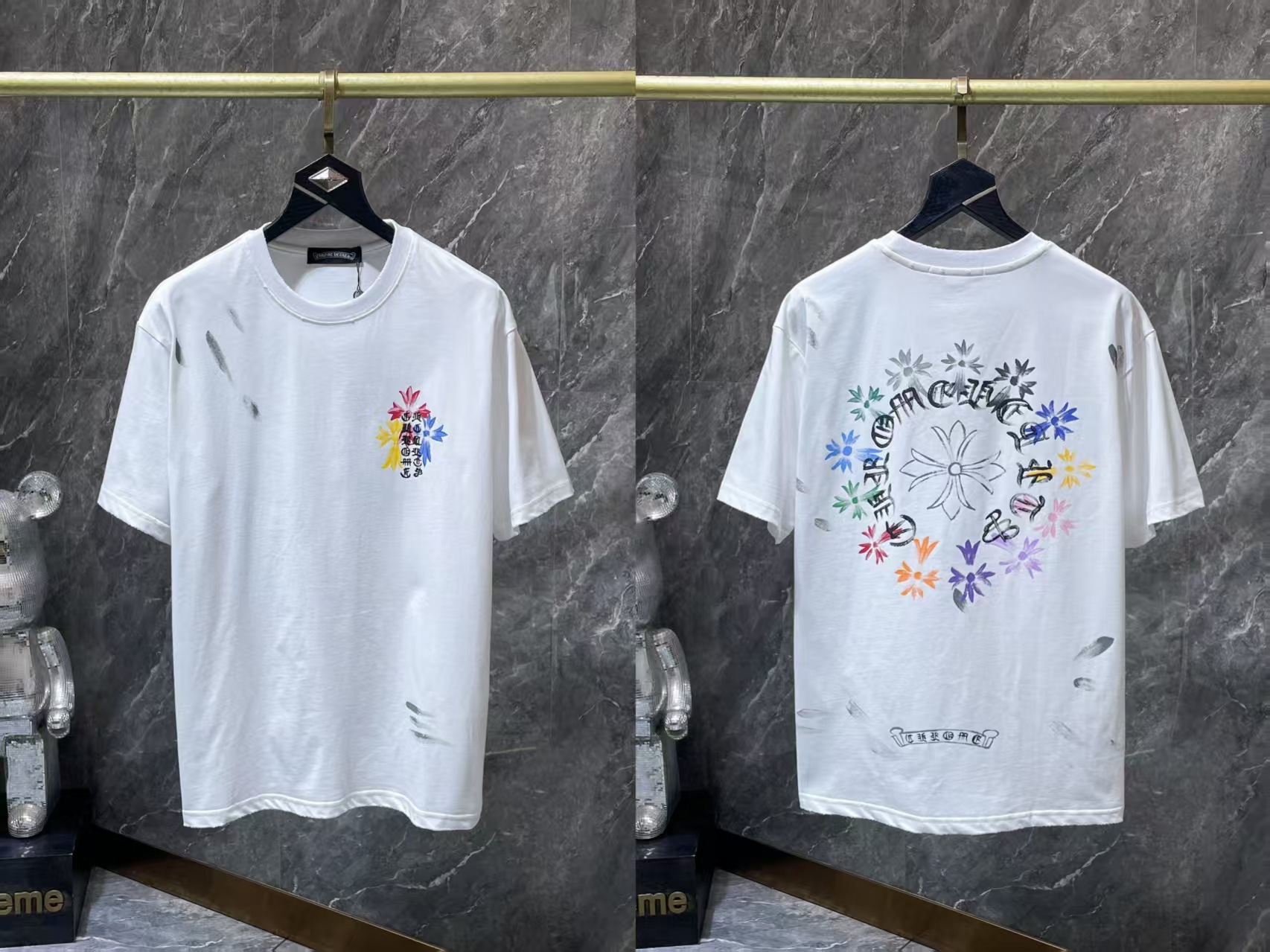 Chrome Heart 24 nuevo Crocodile de verano de moda europea y americana camiseta de manga corta para hombres y mujeres