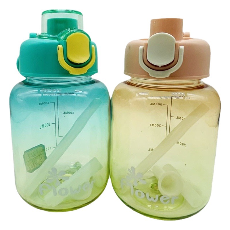 Chengfeng 1227 gradiente taza de plástico taza de agua de cuatro colores cuatro estaciones universal Oficina Del Hogar taza de plástico taza de escala de paja taza