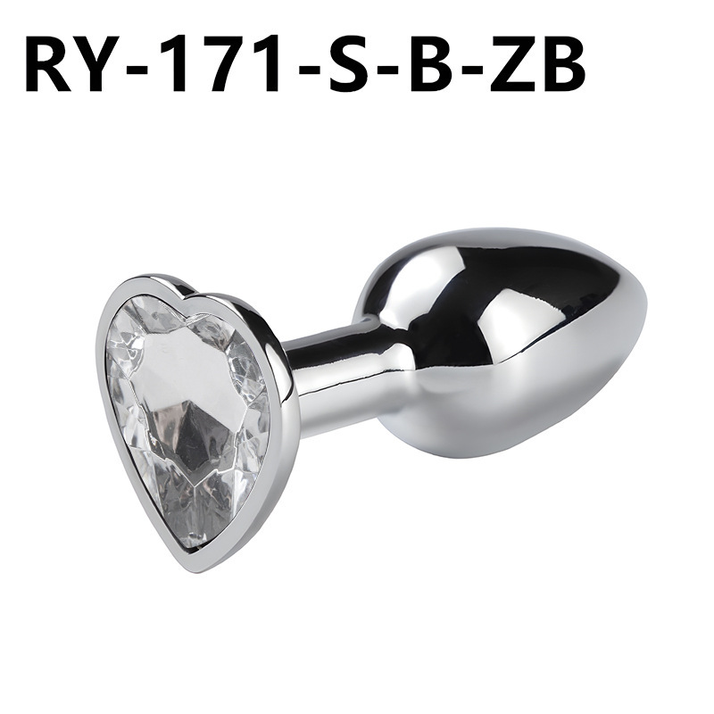 Corazón de metal plug anal back patio para usar artículos sexuales dilatadores coquetear al por mayor SM artículos sexuales para adultos