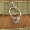 Beidou's manganese steel ring key ring hanging key hanging flashlight Practical small double ring Swiss military ring twin ring ring