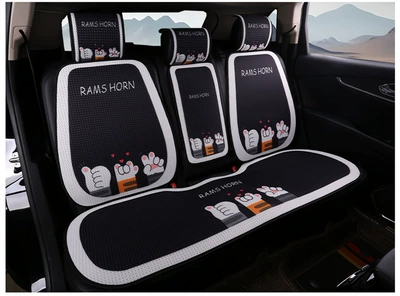 Waist-Cushion, Summer Cooling Pad, Non-Slip Breathable – Seat cushion, seat cover - rear-3-back-cushions-rear-bench-seat-honeycomb-remarks-pattern