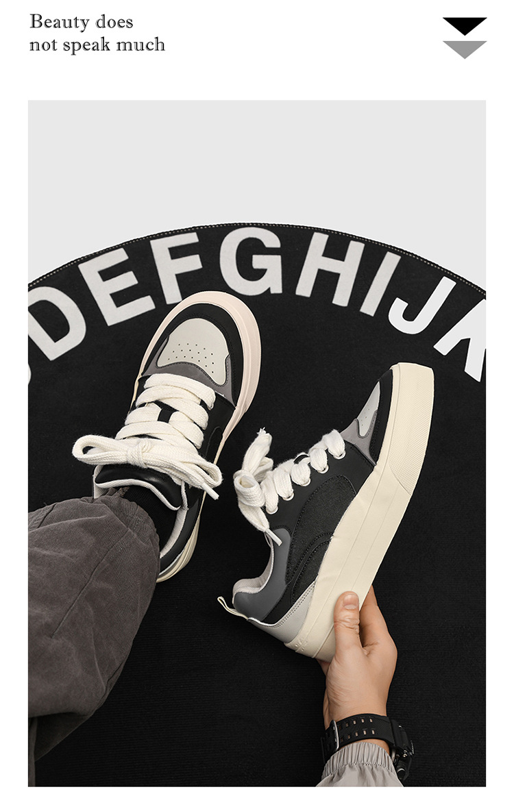 2025 new niche design couple sneakers men's low cut sports and leisure versatile thick soled casual men's shoes trendy X136_voghion.com