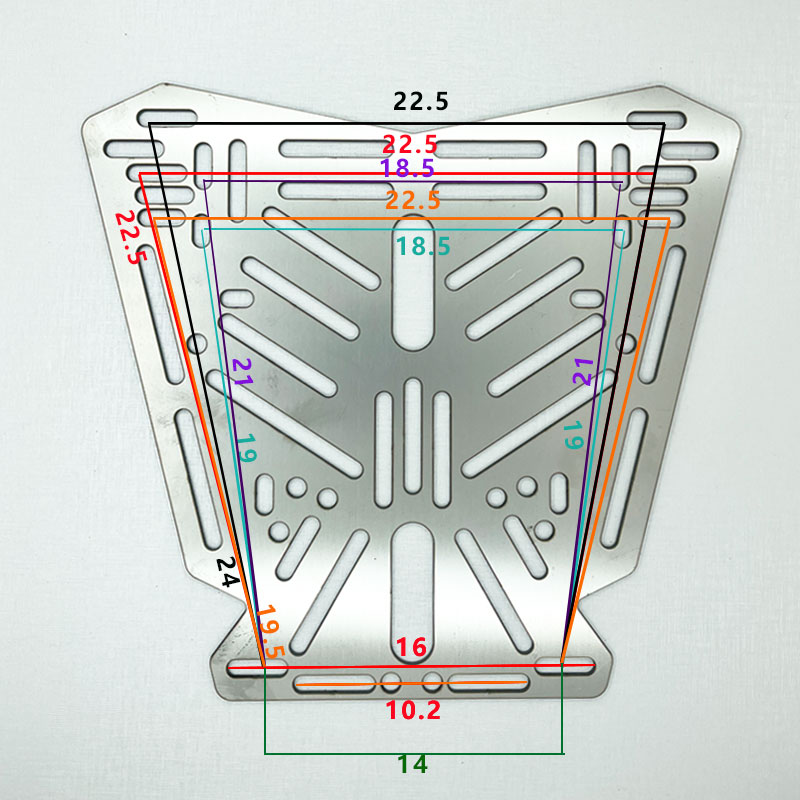 Aluminum Alloy Stainless Steel Tail Box Quick Release Base Electric Vehicle Bottom Plate Transfer Installation Connection Adjustable Hole Position Accessories