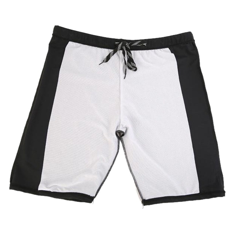 2025 Foreign Trade New Cross-Border Amazon Men's Swimming Trunks Wholesale Sharkskin Pure Color Five-Point Swimming Trunks Manufacturer Wholesale