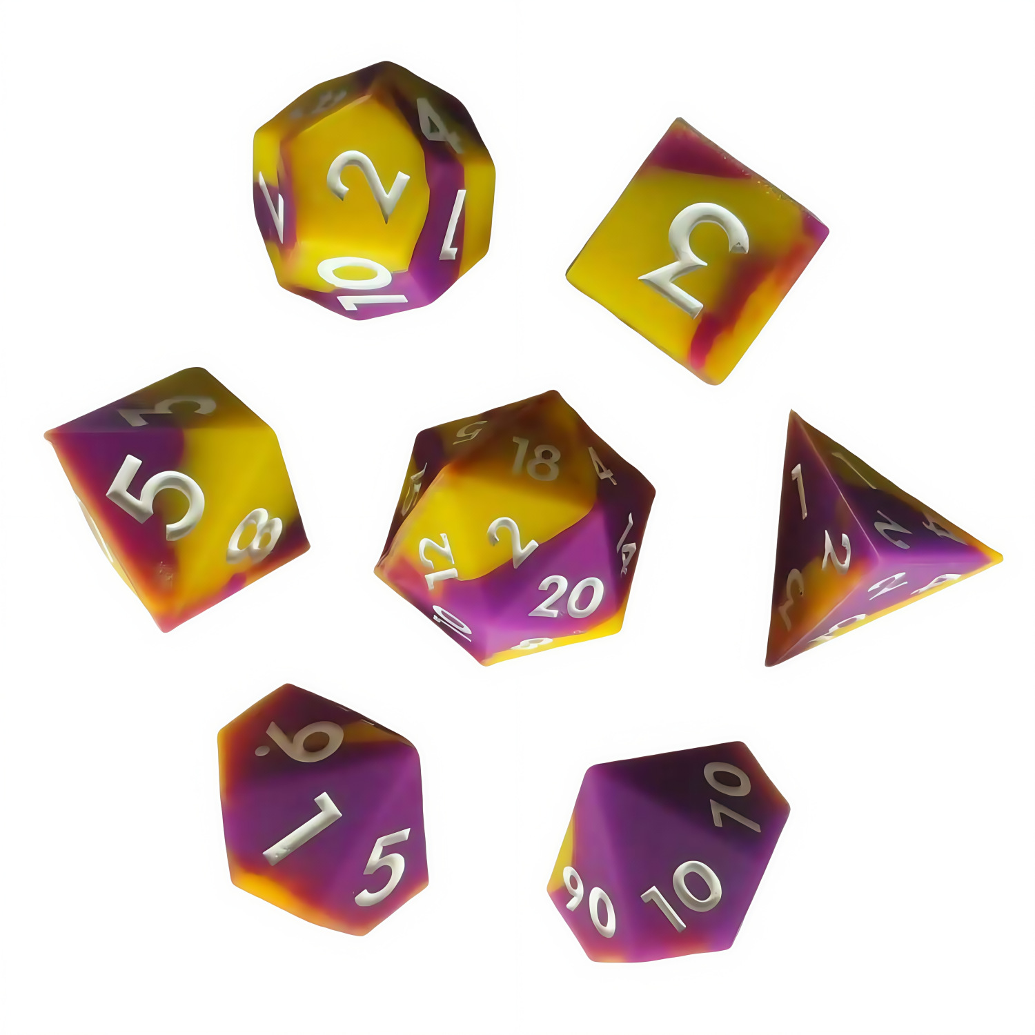 보라색과 노란색 실리콘-은색 문자