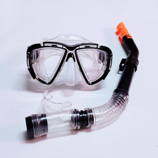 Factory Supplies Summer Diving Kit Frog Goggles Snorkeling Mask Flat Swimming Goggles Diving Mask Semi-Dry Snorkel