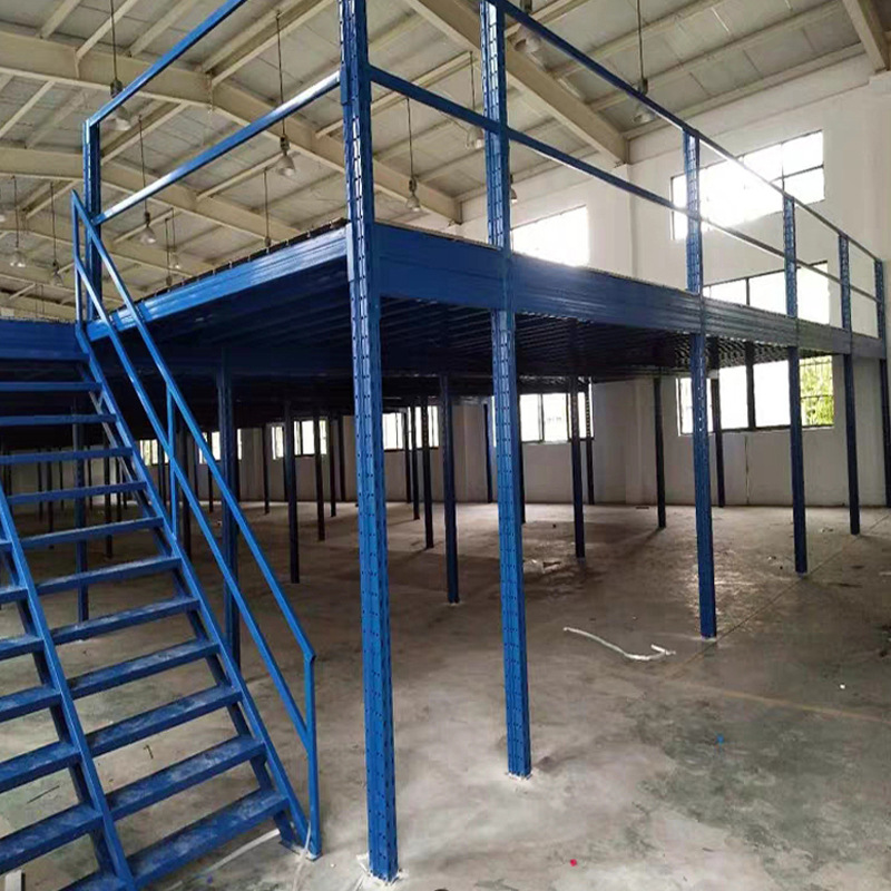 Factory attic platform shelves to build warehouses heavy steel structure two-and three-story factory-type welding-free partition