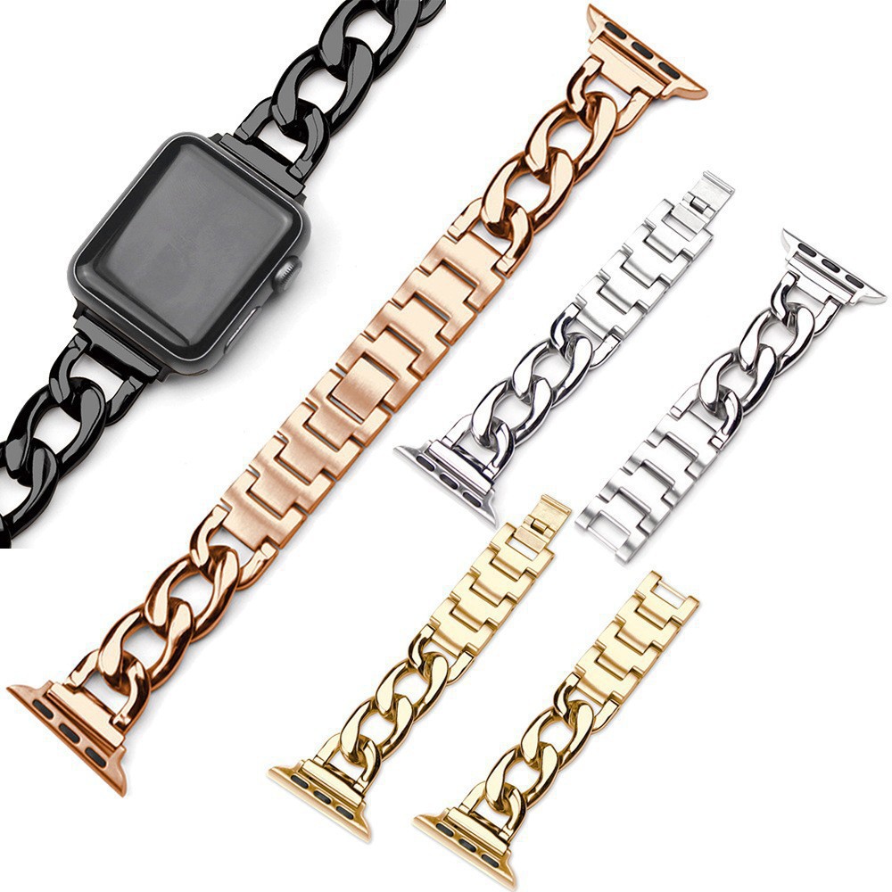 For Apple I WATCH78 Ultra Universal Chanel Style Denim Chain Samsung Huawei Chain Metal