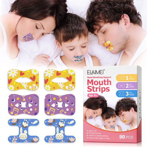 ELAIMEI Adult and Children Closed Mouth Tape Universal Breathing Corrector to Prevent Mouth Breathing and Snoring Patch