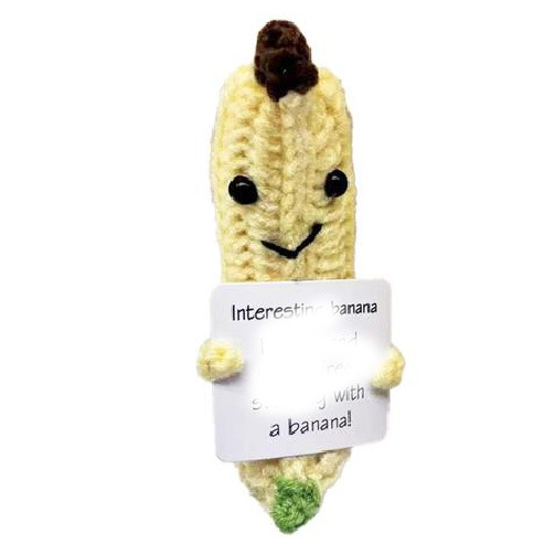 Transfronterizo al por mayor hecho a mano de punto de felpa de energía positiva de la patata emocional vegetal adornos de frutas de juguete pequeño regalo