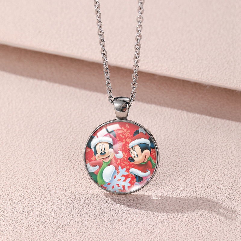 Cross-Border Cartoon Christmas Necklace Childlike Fashion Anime Mickey Minnie Donald Duck Sweatshirt Chain Accessories Women's Sweater Chain