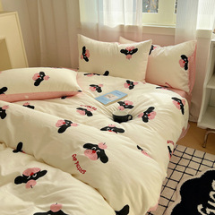 四季可用舒適親膚40支全棉四件套學生卡通純棉貼身四季床單被套