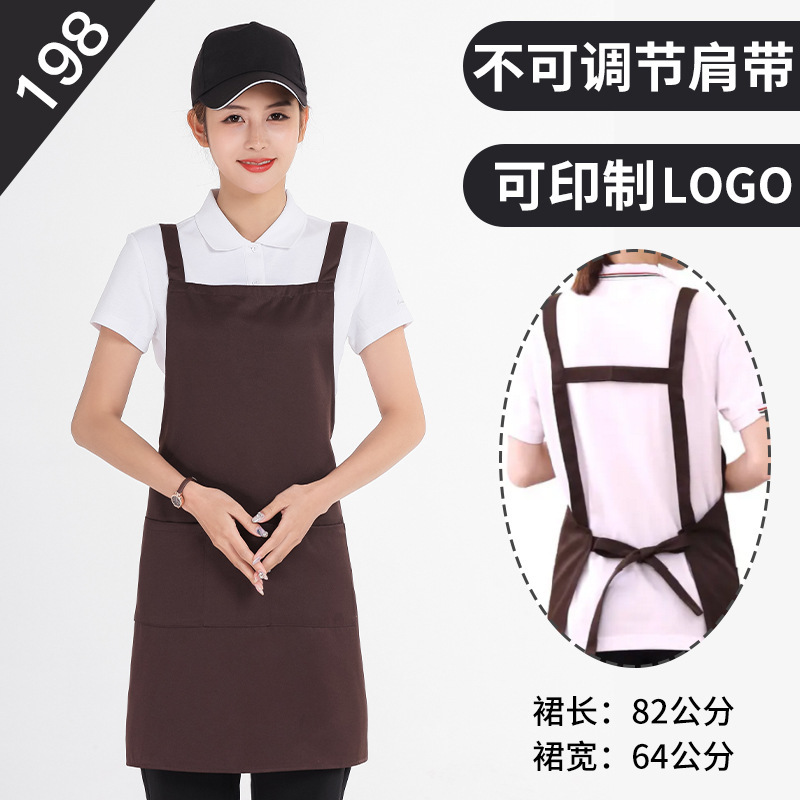 Delantal de mujer adorable comercial personalizado delantal de cocina de algodón para mujeres personalizadas logotipo de impresión transfronteriza
