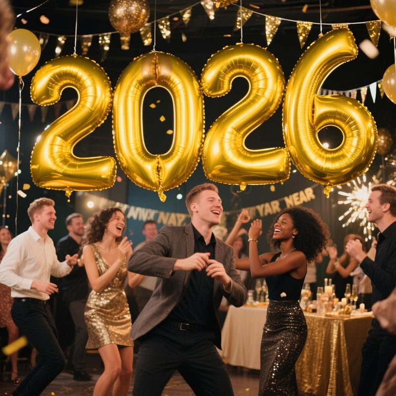 2026数字铝膜球套装40英寸铝膜气球跨年装饰布置亚马逊铝箔气球|undefined