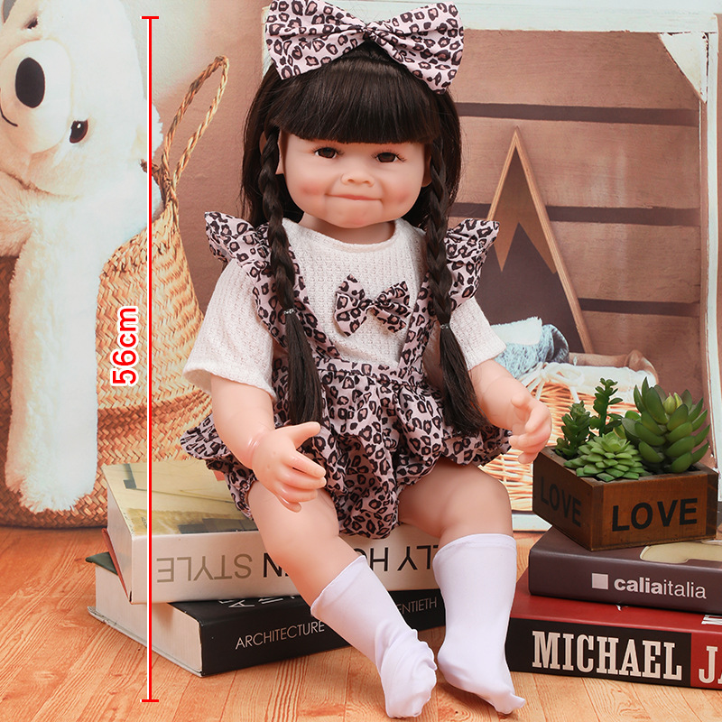 56 cm Rebirth Simulación de regalos de Barbie Baby Soft Girls Toy Set Muñecas para niños