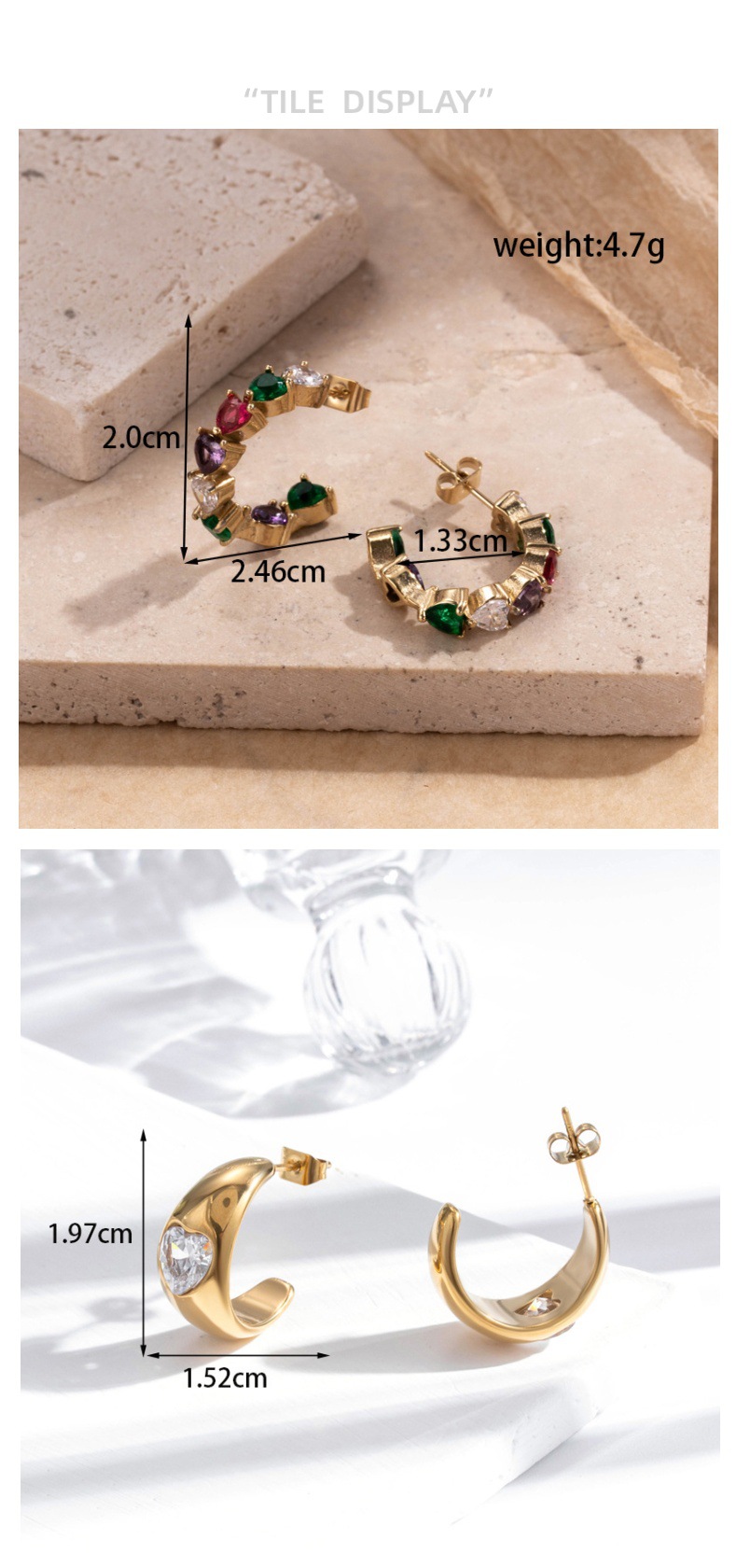 Daily, Party Occasion Titanium Steel Material 1 Pair Retro Classic Style Star Heart Shape Plating Titanium Steel Drop Earrings Earrings Ear Studs