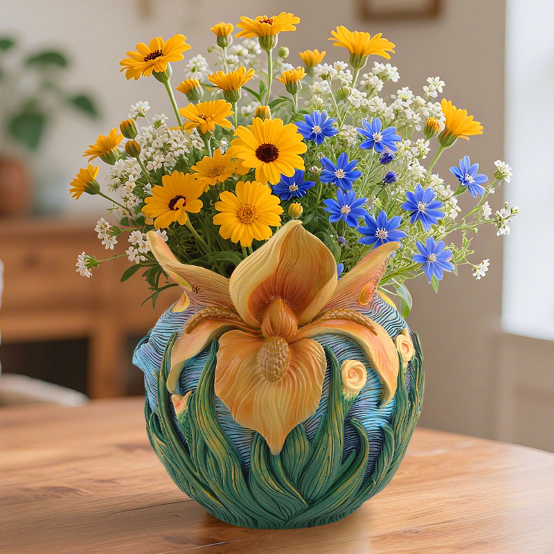  Explosions Van Gogh Art Inspiration Starry Night Flower Pot Home Living Room Desktop Entrance Flower Arrange Handmade Decorations