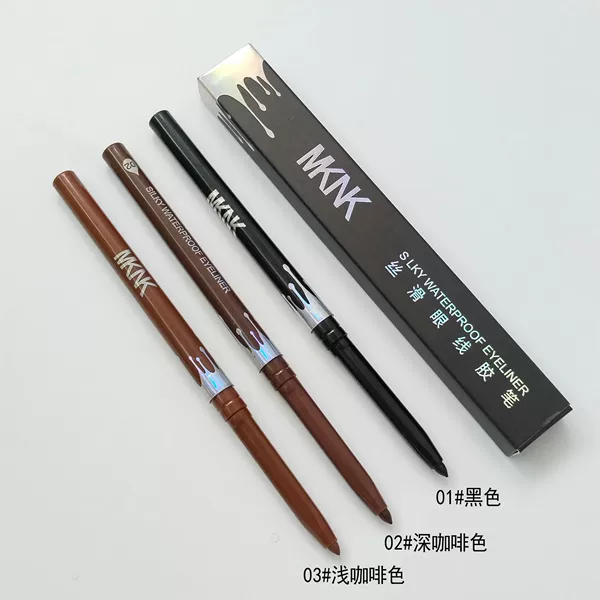 Cross-border export MKNK water drop silky waterproof inner eyeliner glue pen eyeliner two-in-one lying silkworm eye shadow eyebrow pencil