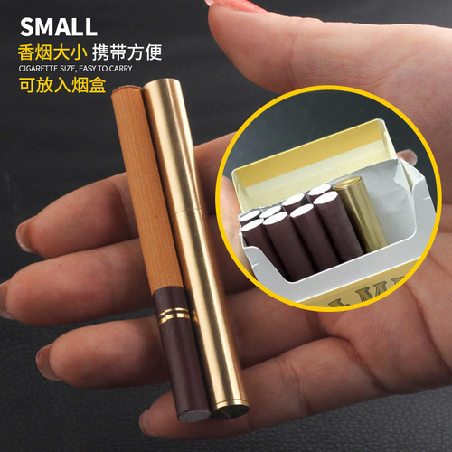 Creative Brass Nunchuk Lighter Classic Mini Compact Portable Grinding Wheel Kerosene Lighter as a Gift for Men