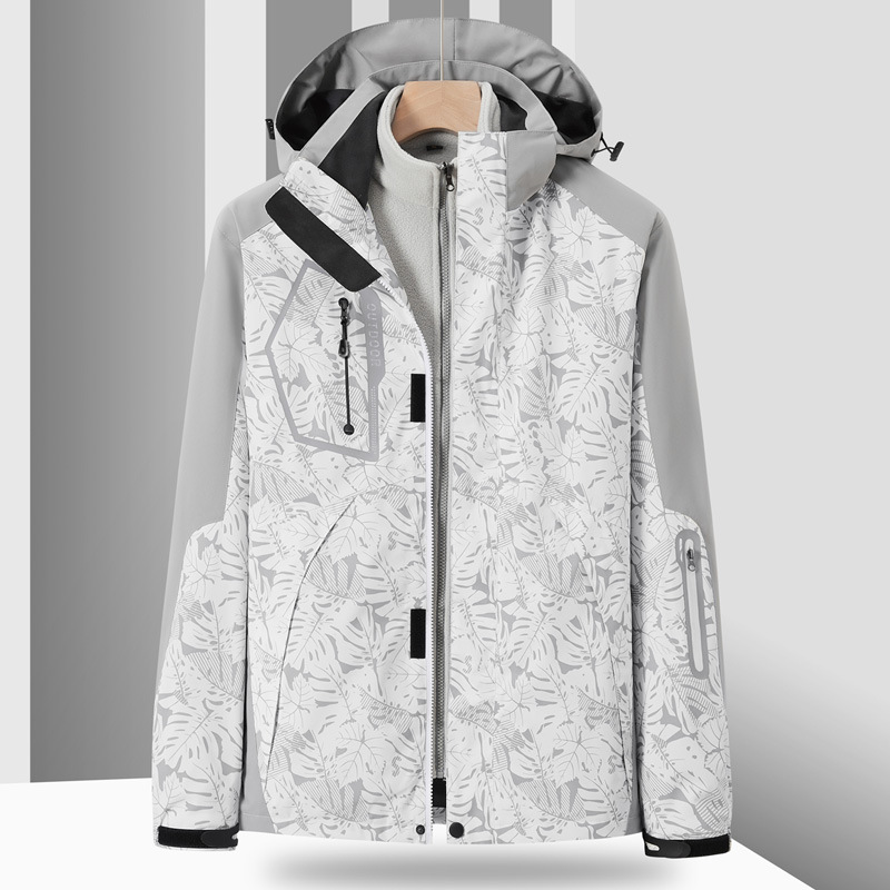 Men's Hooded Detachable 2025 Autumn/Winter New Three-In-One Jacket for Outdoor Sports and Leisure