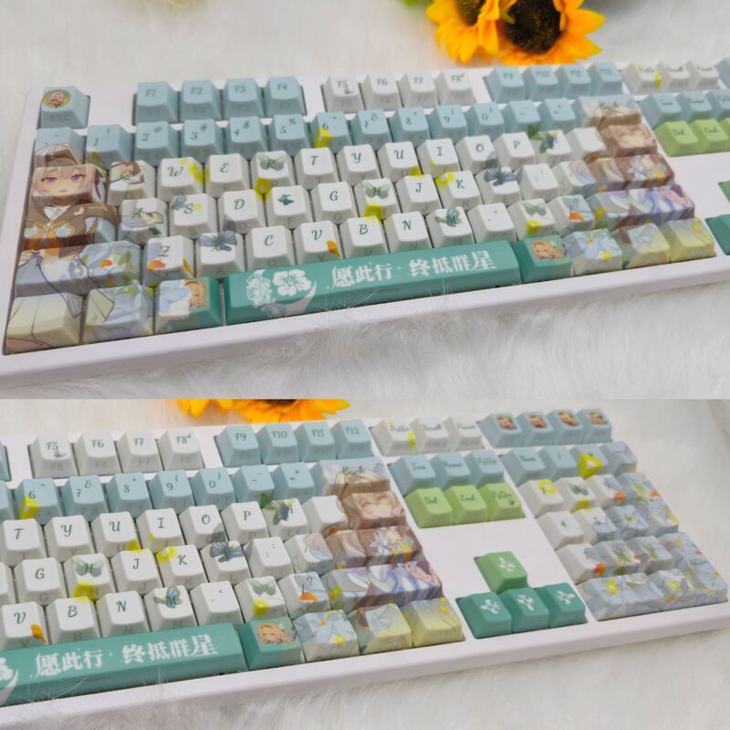 崩壊星空鉄道流蛍キーキャップ側面刻印半透明昇華メカニカル磁気軸キーボードキーキャップ|undefined