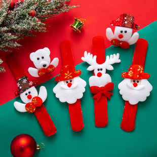 Christmas Gift Children's Gift Santa Claus Clap Circle Snowman Elk Christmas Snap Circle Kindergarten Prizes