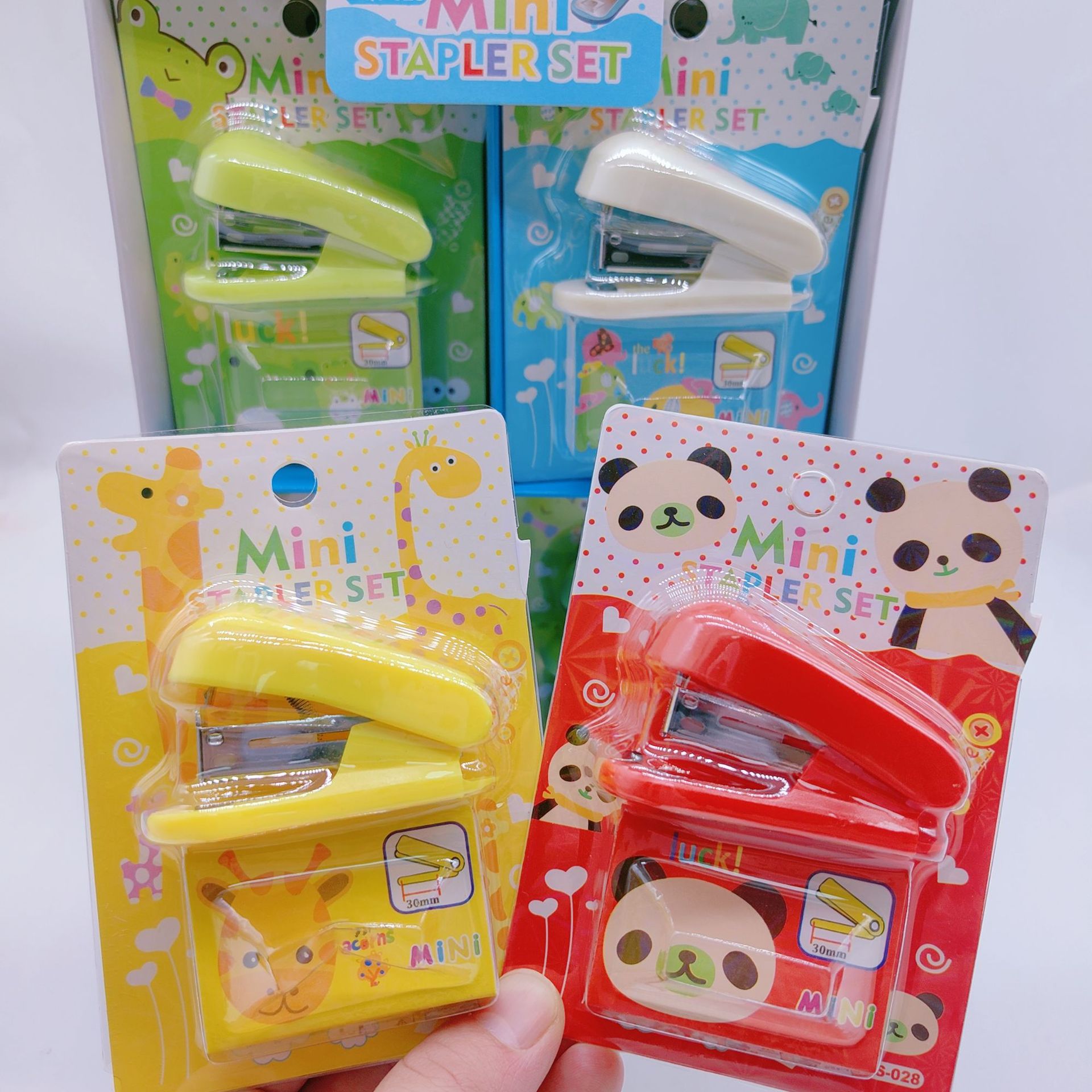 크리 에이 티브 유니콘 스테이플러 세트 미니 만화 스테이플러 바인딩 기계 스몰 사이즈 학생 용품 선물 상품