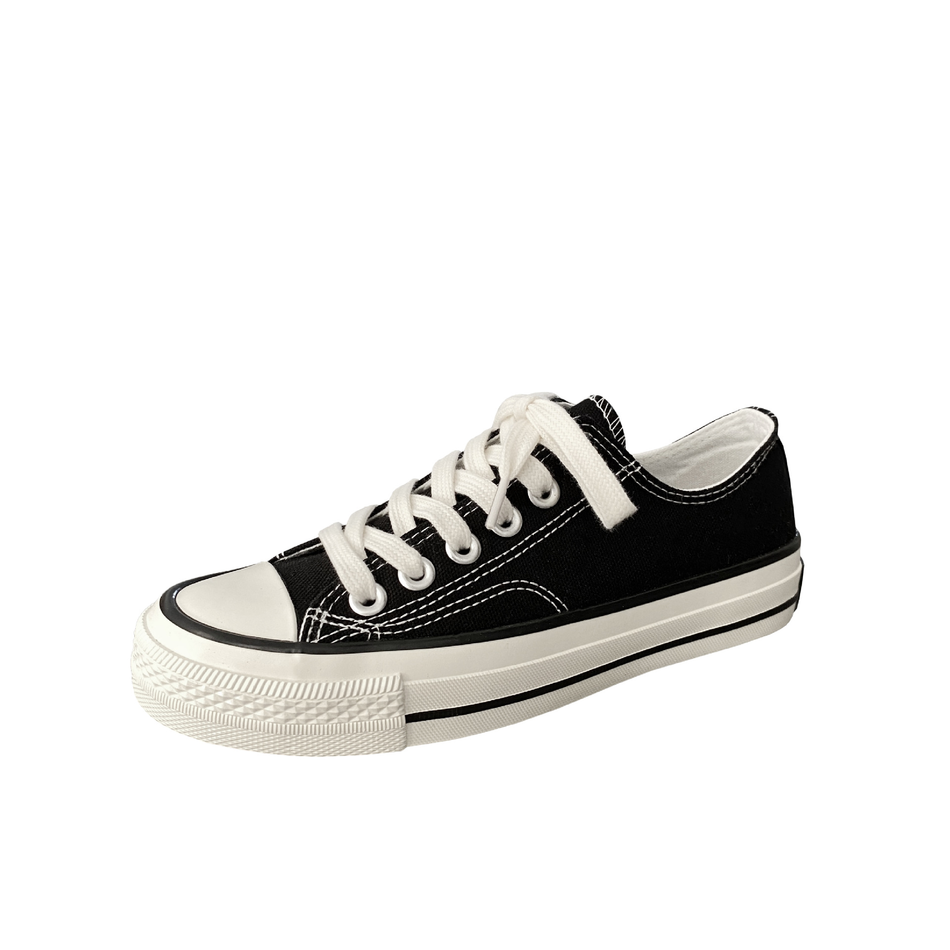 2024 canvas women's spring new low top student white board 1970s versatile casual shoes trend_voghion.com