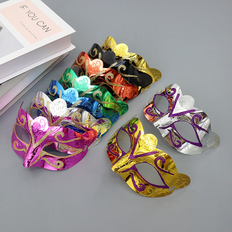 Halloween galvanizado pequeña belleza mariposa bailarina espectáculo de baile de máscaras de mitad cara carnaval pintado venecia máscaras