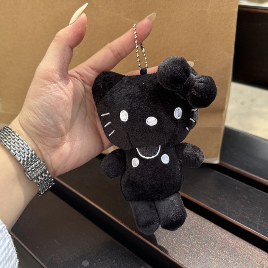 리본 고양이 봉제인형 키링 가방 장식 열쇠고리