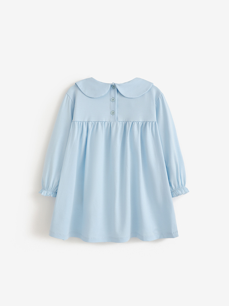 Malwee transfronterizo vestido infantil otoño y invierno nuevo estilo europeo y americano de niños pequeños y medianos cuello muñeca extranjero vestido de princesa de invierno de manga larga