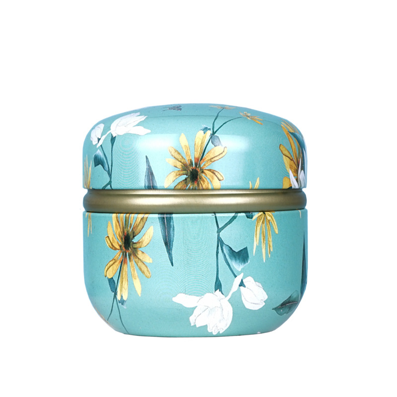 Pequeña rosa redonda 50 taza de té té té negro té verde roca té de plata triturada acompañante de regalo de la mano lata de latón