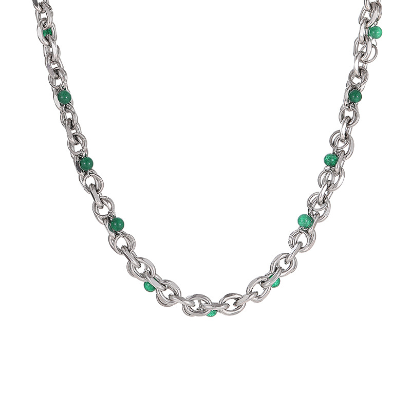 Fashion Geometric Titanium Steel Polishing Layered Necklaces 1 Piece